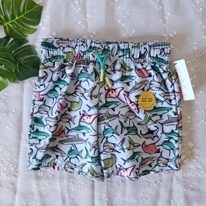 ⭐Shark Drawstring Swim Trunks UV Protection 3/$20